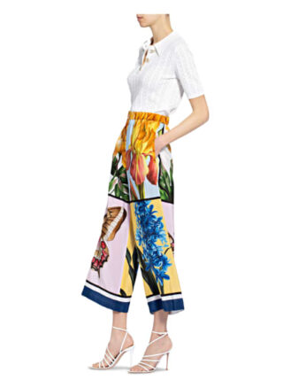 Weekend Maxmara Culotte Aloa aus Seide, Weiß