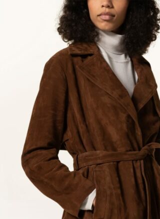 Weekend Maxmara Ledermantel Latino, Braun