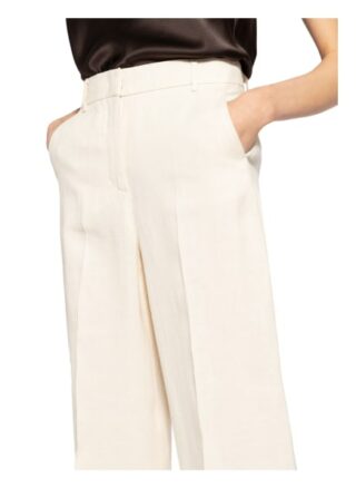 Weekend Maxmara Leinenhose Siamese, Weiß
