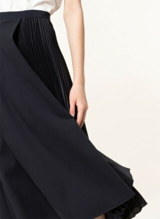 Weekend Maxmara Rock mit Plissee-Einsatz, Blau