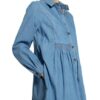 Whistles Hemdblusenkleid in Jeansoptik, Blau