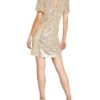 Whistles Wickelkleid mit Paillettenbesatz, Beige
