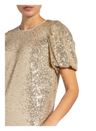 Whistles Wickelkleid mit Paillettenbesatz, Beige