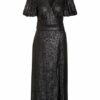 Whistles Wickelkleid mit Paillettenbesatz, Schwarz