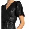 Whistles Wickelkleid mit Paillettenbesatz, Schwarz