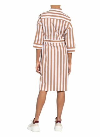 Windsor. Hemdblusenkleid mit 3/4-Arm, Braun