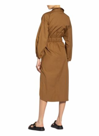 Windsor. Hemdblusenkleid mit 3/4-Arm, Braun