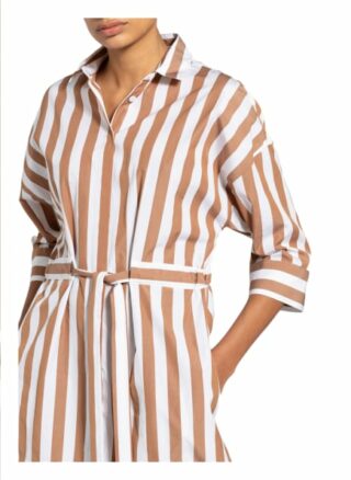 Windsor. Hemdblusenkleid mit 3/4-Arm, Braun