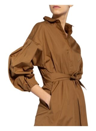 Windsor. Hemdblusenkleid mit 3/4-Arm, Braun