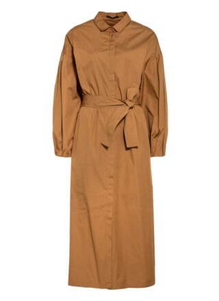 Windsor. Hemdblusenkleid mit 3/4-Arm, Braun