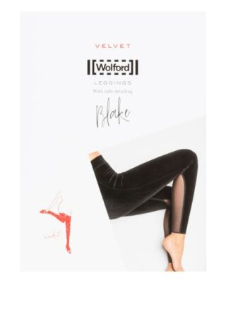 Wolford Samtleggings Blake, Schwarz