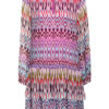 Yippie Hippie Kleid mit Volantbesatz, Lila