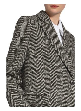 Zadig&Voltaire Mantel Marco mit Glitzergarn, Schwarz