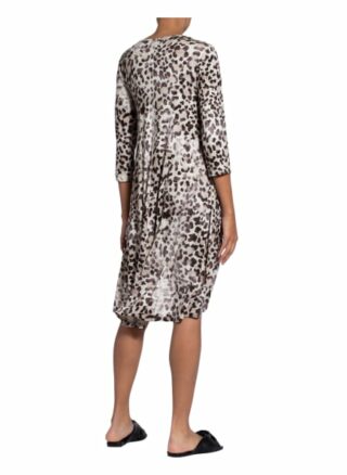 Zaída Jerseykleid mit 3/4-Arm, Schwarz