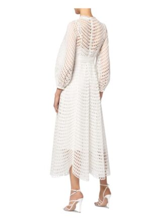 Zimmermann Kleid Poppy aus Lochspitze, Beige