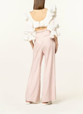 Zimmermann Marlenehose Luminous mit Leinen, Pink