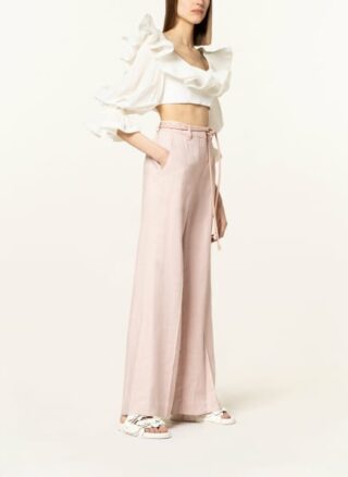 Zimmermann Marlenehose Luminous mit Leinen, Pink