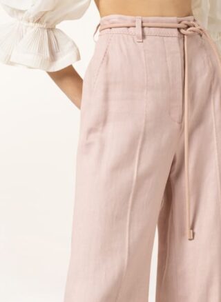 Zimmermann Marlenehose Luminous mit Leinen, Pink