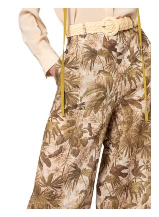 Zimmermann Marlenehose aus Leinen, Grün