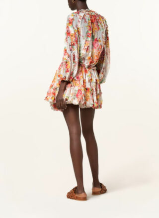 Zimmermann Seidenkleid Mae Billow, Pink