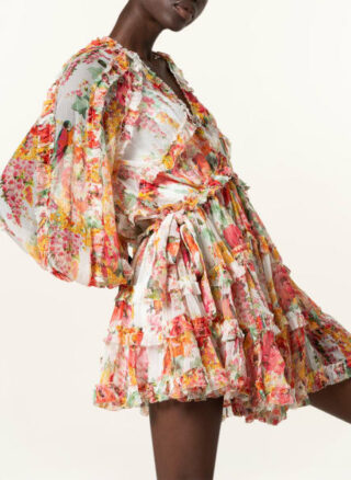 Zimmermann Seidenkleid Mae Billow, Pink