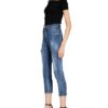 dsquared2 7/8-Jeans mit Schmucksteinbesatz, Blau