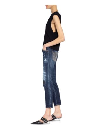 dsquared2 Jeans Cool Girl mit Nietenbesatz, Blau