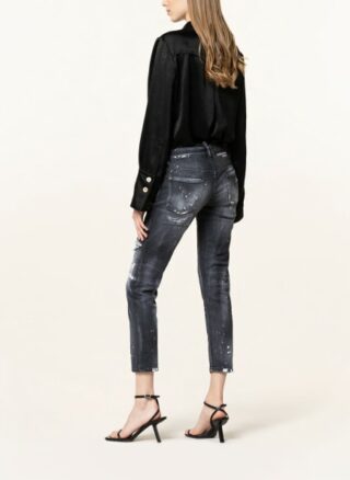 dsquared2 Skinny Jeans Jennifer Cropped, Schwarz