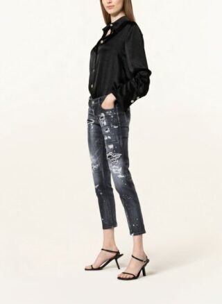 dsquared2 Skinny Jeans Jennifer Cropped, Schwarz