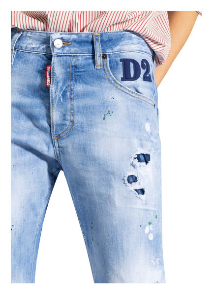 Dsquared2 New Skinny Dan Skinny Jeans Damen, Blau