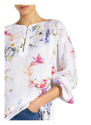 120%lino Blusenshirt Damen, Weiß