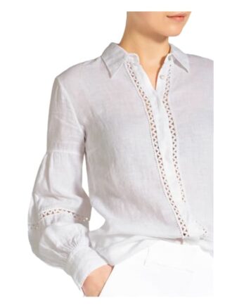 120%Lino Hemdbluse Aus Leinen weiss