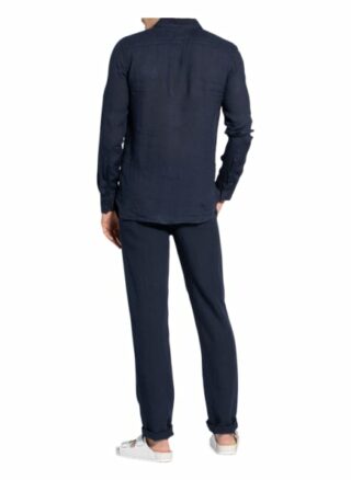120%Lino Leinenhemd Slim Fit blau