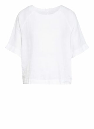 120%lino T-Shirt aus Leinen Damen, Weiß