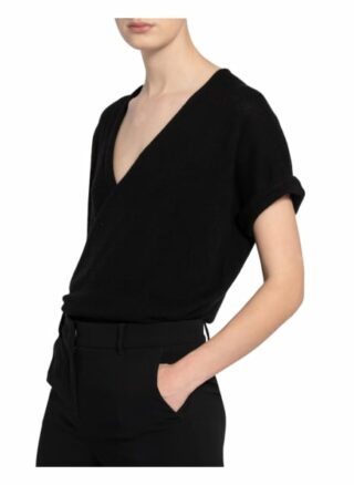 360cashmere Strickshirt Aus Cashmere In Wickeloptik schwarz