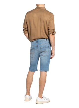 7 For All Mankind Jeans-Shorts Regular Fit blau