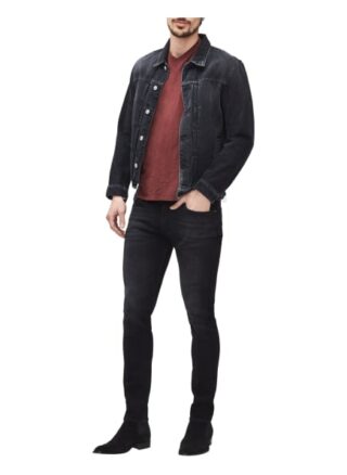 7 For All Mankind Jeansjacke Pleated Jacket schwarz