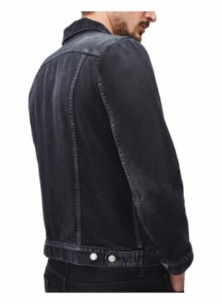 7 For All Mankind Jeansjacke Pleated Jacket schwarz