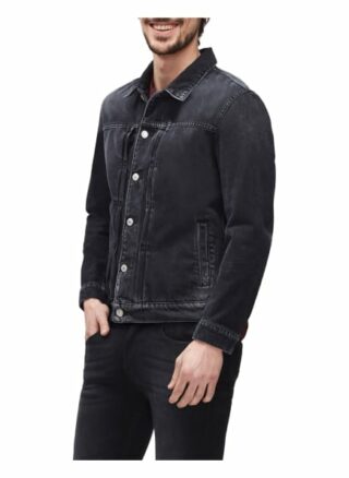 7 For All Mankind Jeansjacke Pleated Jacket schwarz