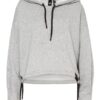Adidas Cropped-Hoodie Sportswear Studio Lounge grau