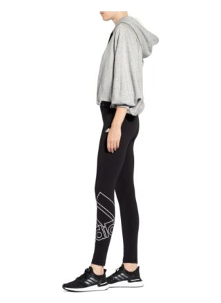 Adidas Cropped-Hoodie Sportswear Studio Lounge grau
