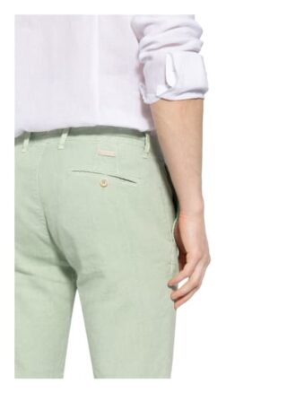 Alberto Chino Rob Slim Fit Mit Leinen gruen