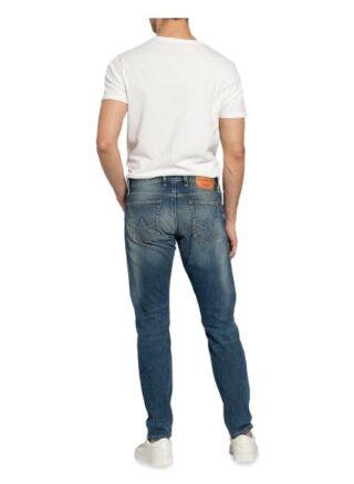 Alberto Slipe Tapered Jeans Herren, Blau