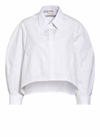 Alexander Mcqueen Cropped-Hemdbluse weiss