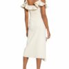 Alexander Mcqueen Cropped-Top Mit Volantbesatz beige