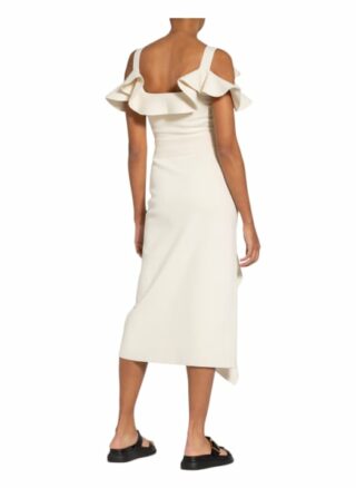 Alexander Mcqueen Cropped-Top Mit Volantbesatz beige