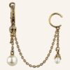 Alexander Mcqueen Earcuffs Mit Swarovski Kristallen gold