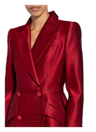 Alexander Mcqueen Longblazer Aus Seide rot