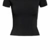 Alexander Mcqueen Off-Shoulder-Strickshirt schwarz