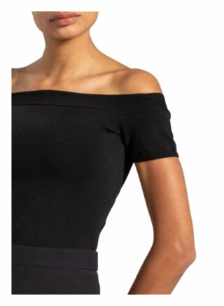 Alexander Mcqueen Off-Shoulder-Strickshirt schwarz